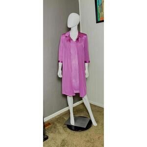 Vintage 1980’s Lilac Peignoir Set from Vanity Fair M/L Hand Dyed OOAK Set